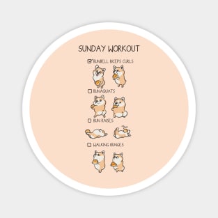 Sunday Workout with Corgi Magnet